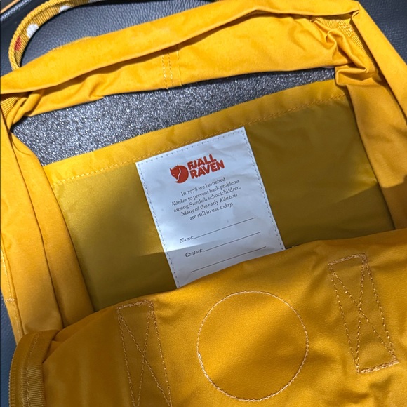 Fjallraven Kanken Backpack in Mustard Yellow - Picture 3 of 3